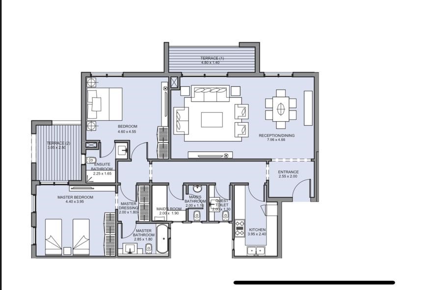 Floor plan for apartment at Swanlake Residences