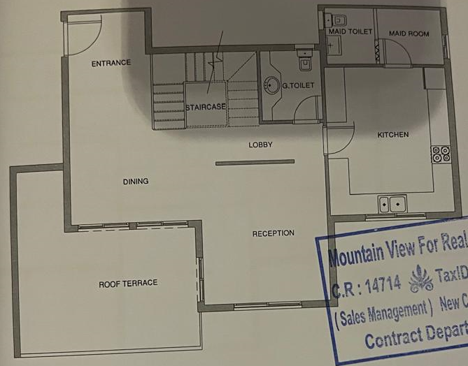 Floor plan for duplex at Aliva Mountain View Mostakbal City