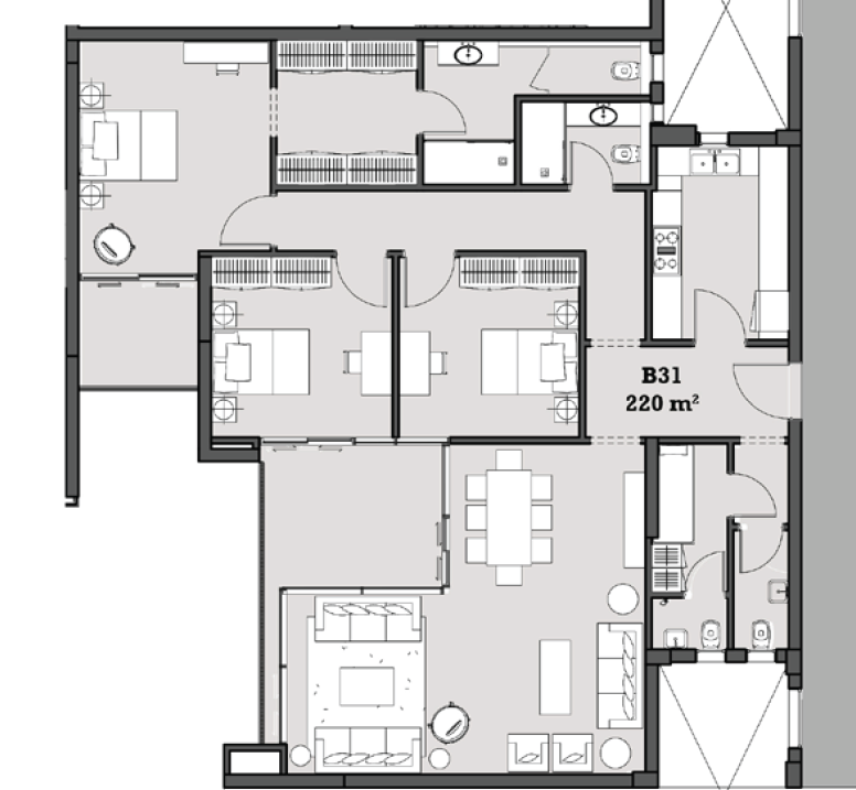 Floor plan for apartment at The View Waterway