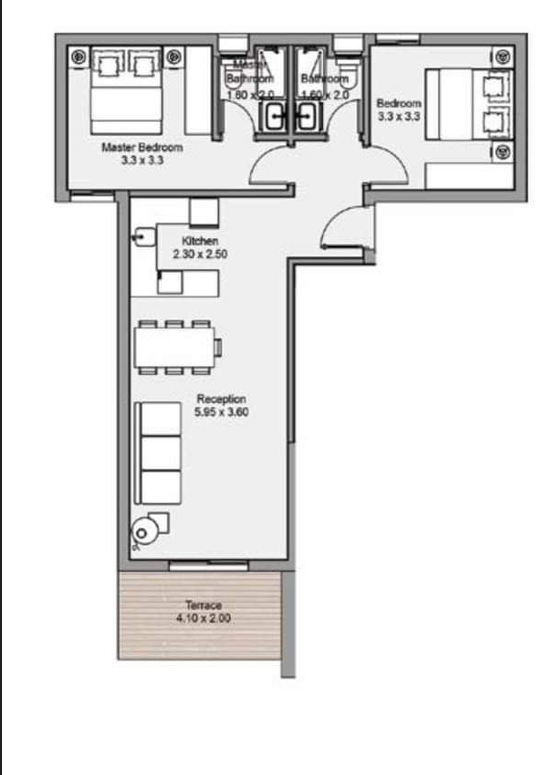 Floor plan for chalet at Salt
