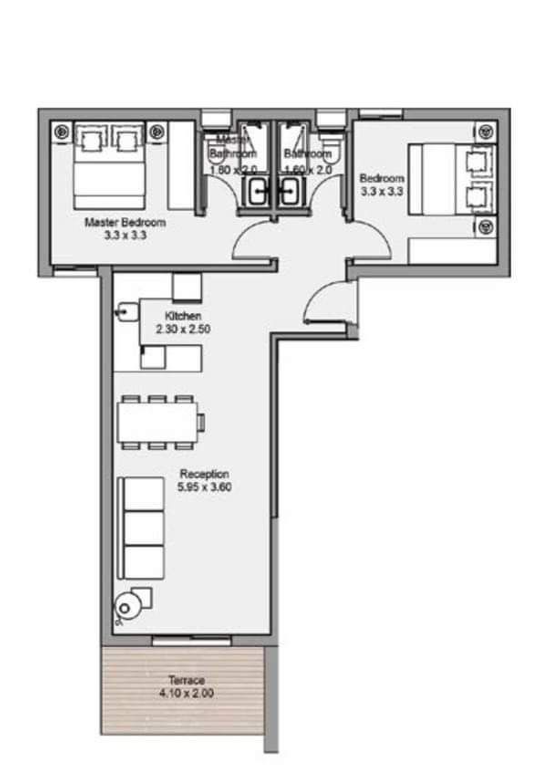 Floor plan for chalet at Salt
