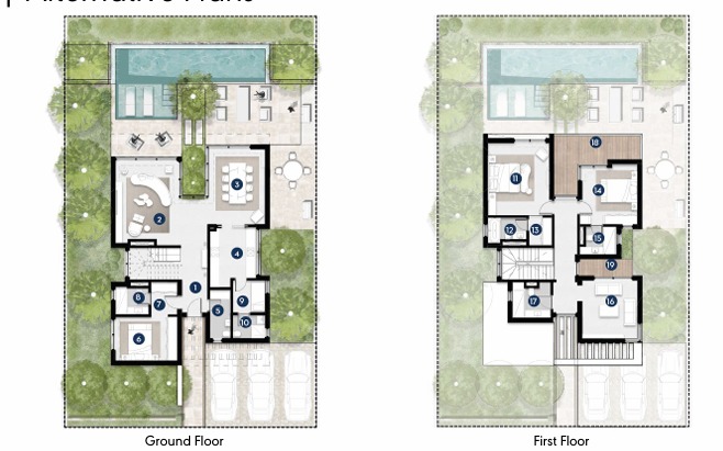 Floor plan for villa at Solana