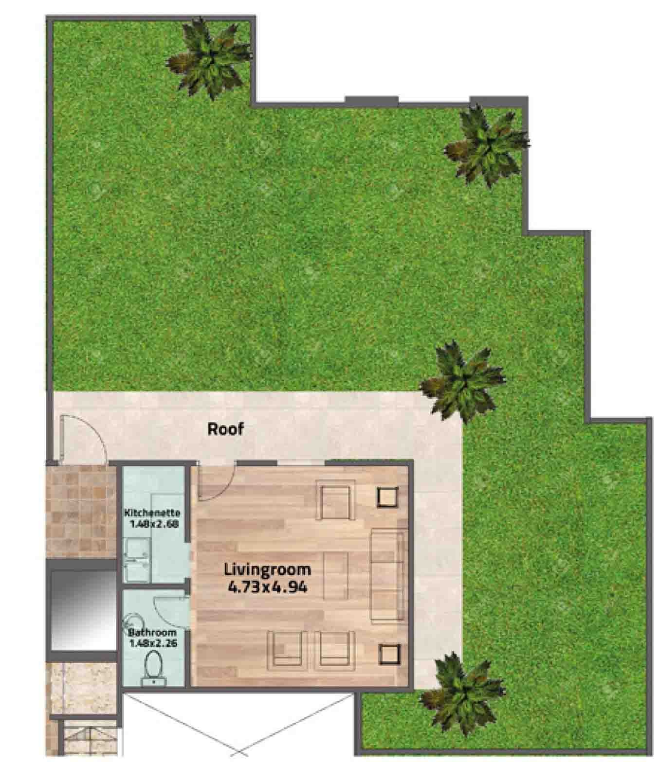 Floor plan for penthouse at Rock Eden