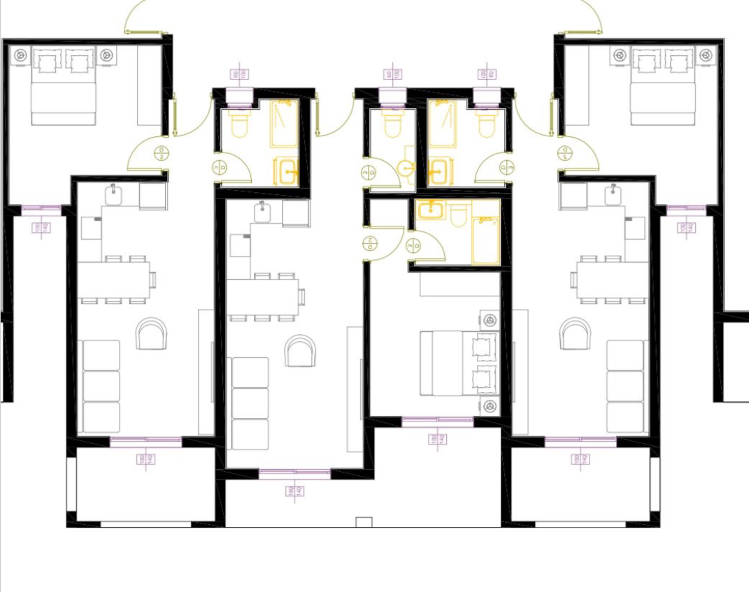 Floor plan for chalet at D-Bay