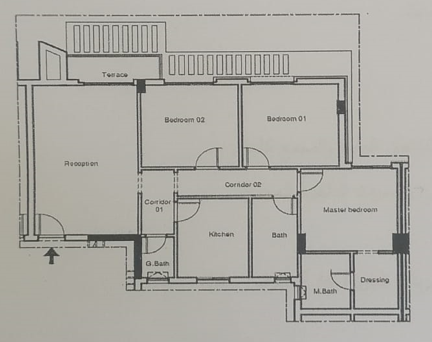 Floor plan for apartment at Monark Residence