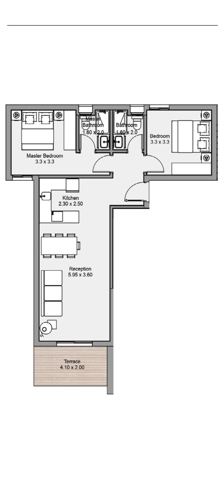 Floor plan for chalet at Salt