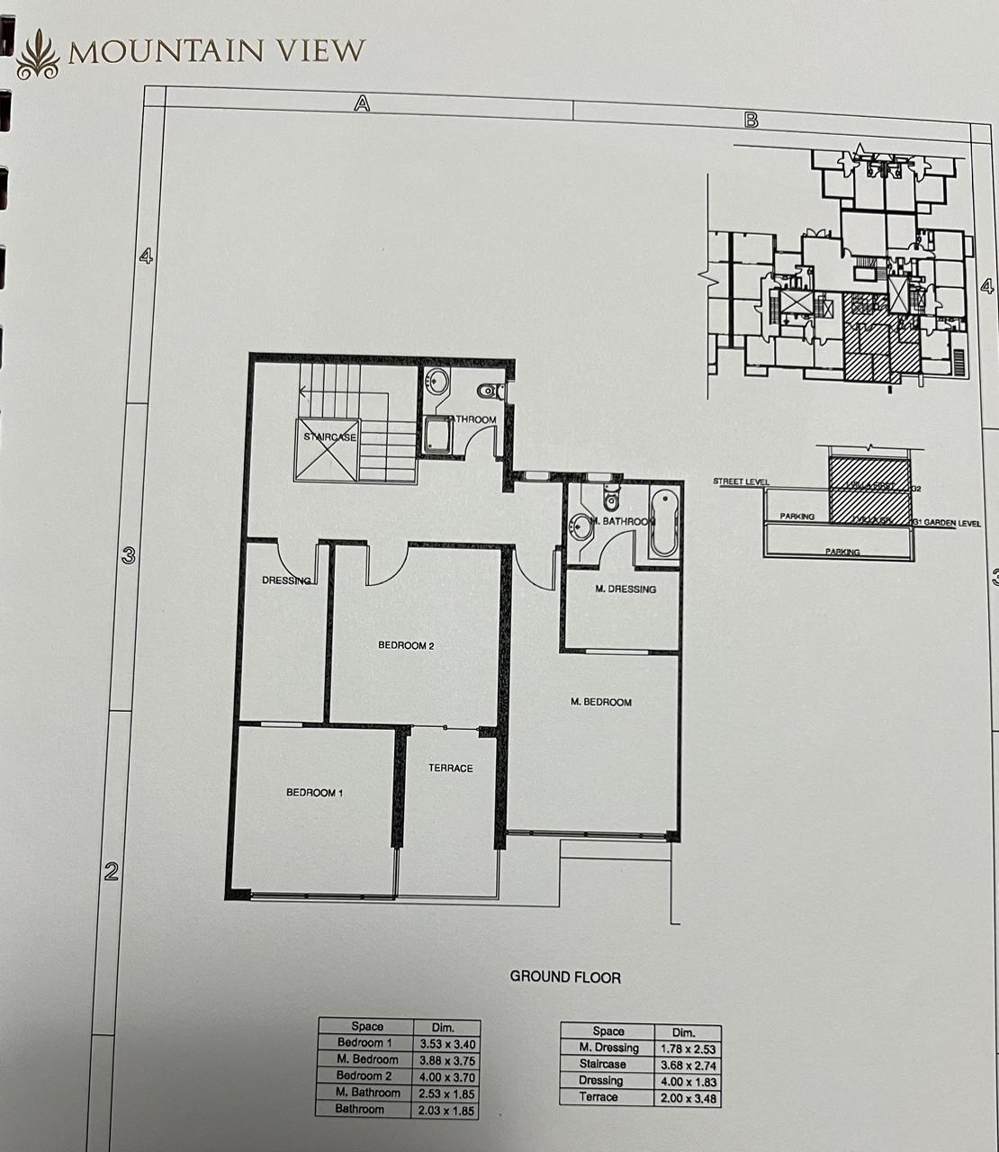 Floor plan for duplex at Mountain View ICity New Cairo