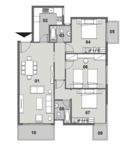Floor plan for apartment at Il Bosco City