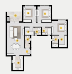 Floor plan for apartment at ZED