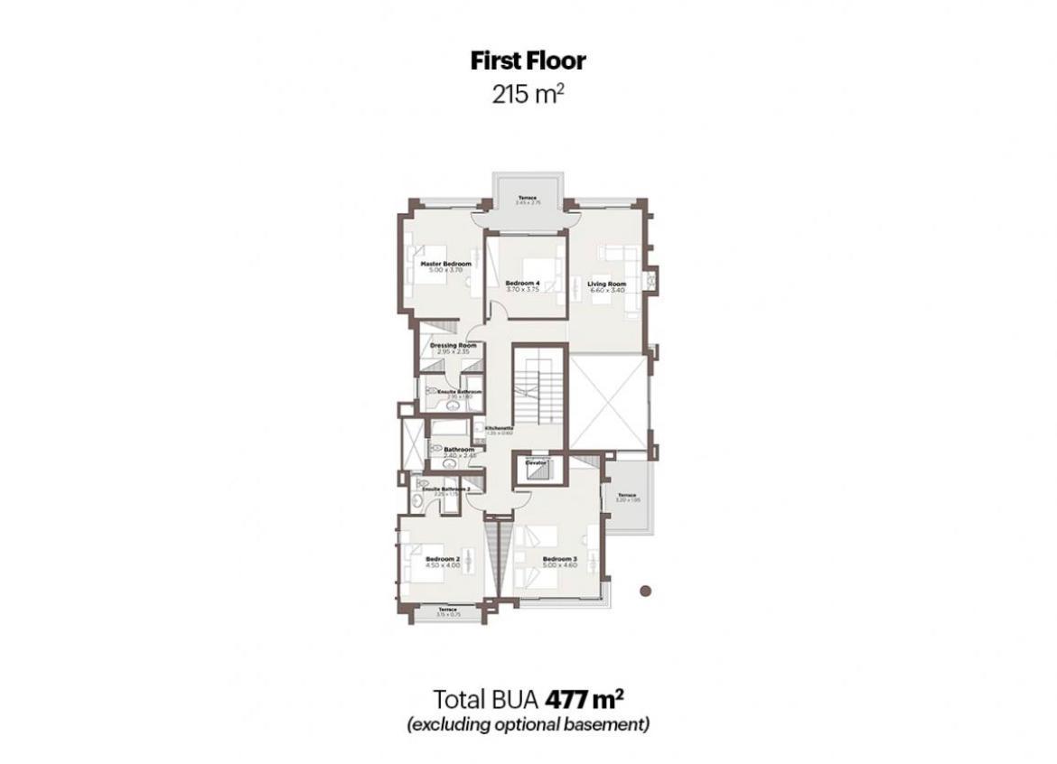 Floor plan for villa at Cairo Festival City