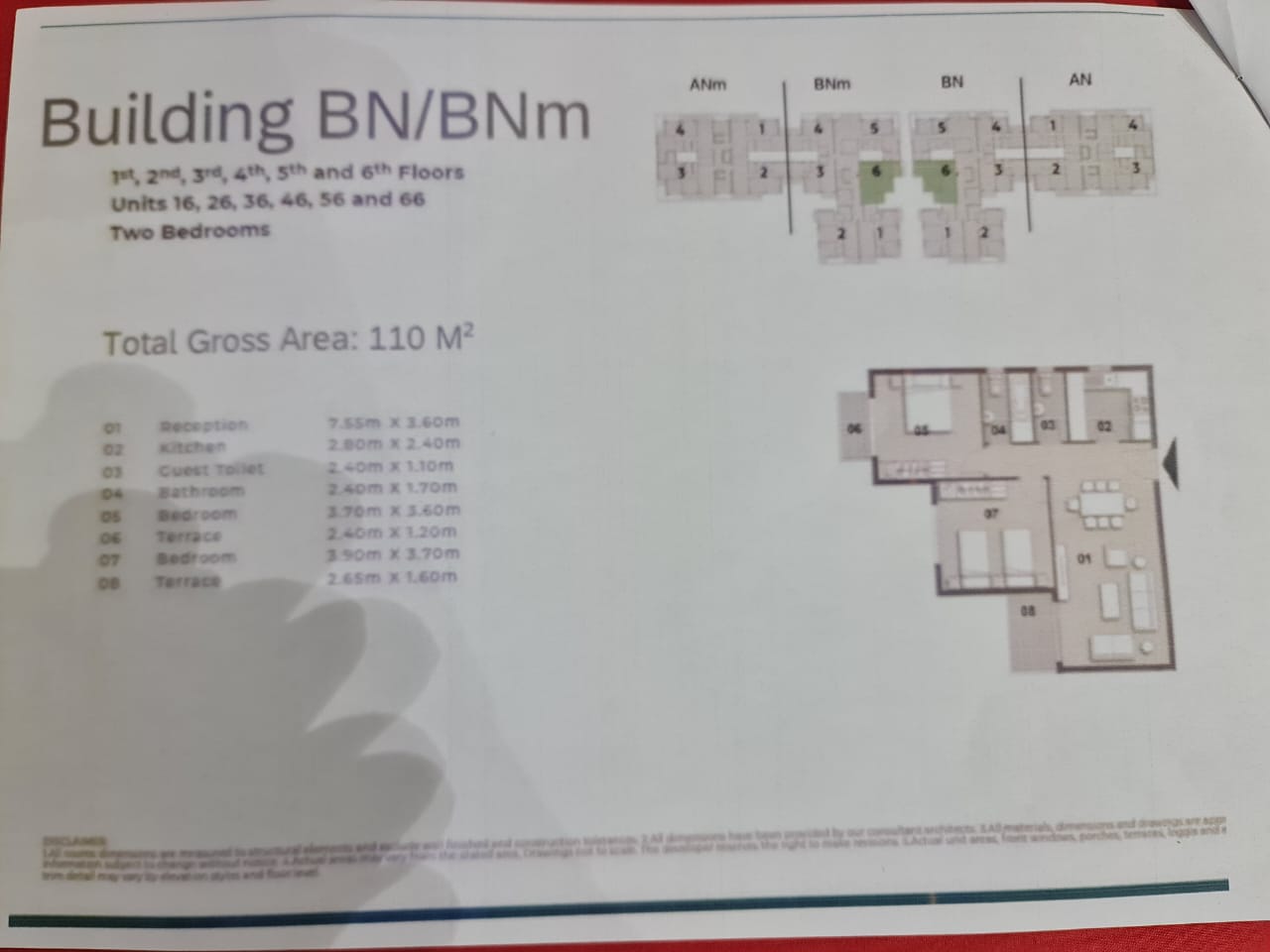 Floor plan for apartment at Il Bosco City