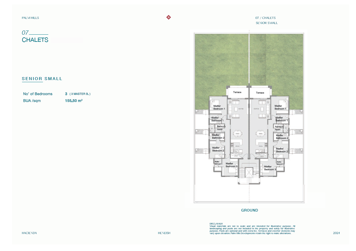 Floor plan for chalet at Hacienda Heneish