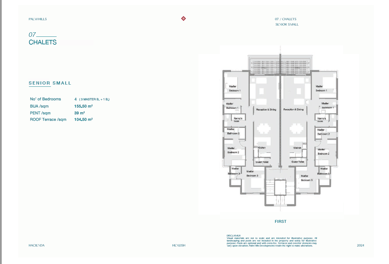 Floor plan for chalet at Hacienda Heneish