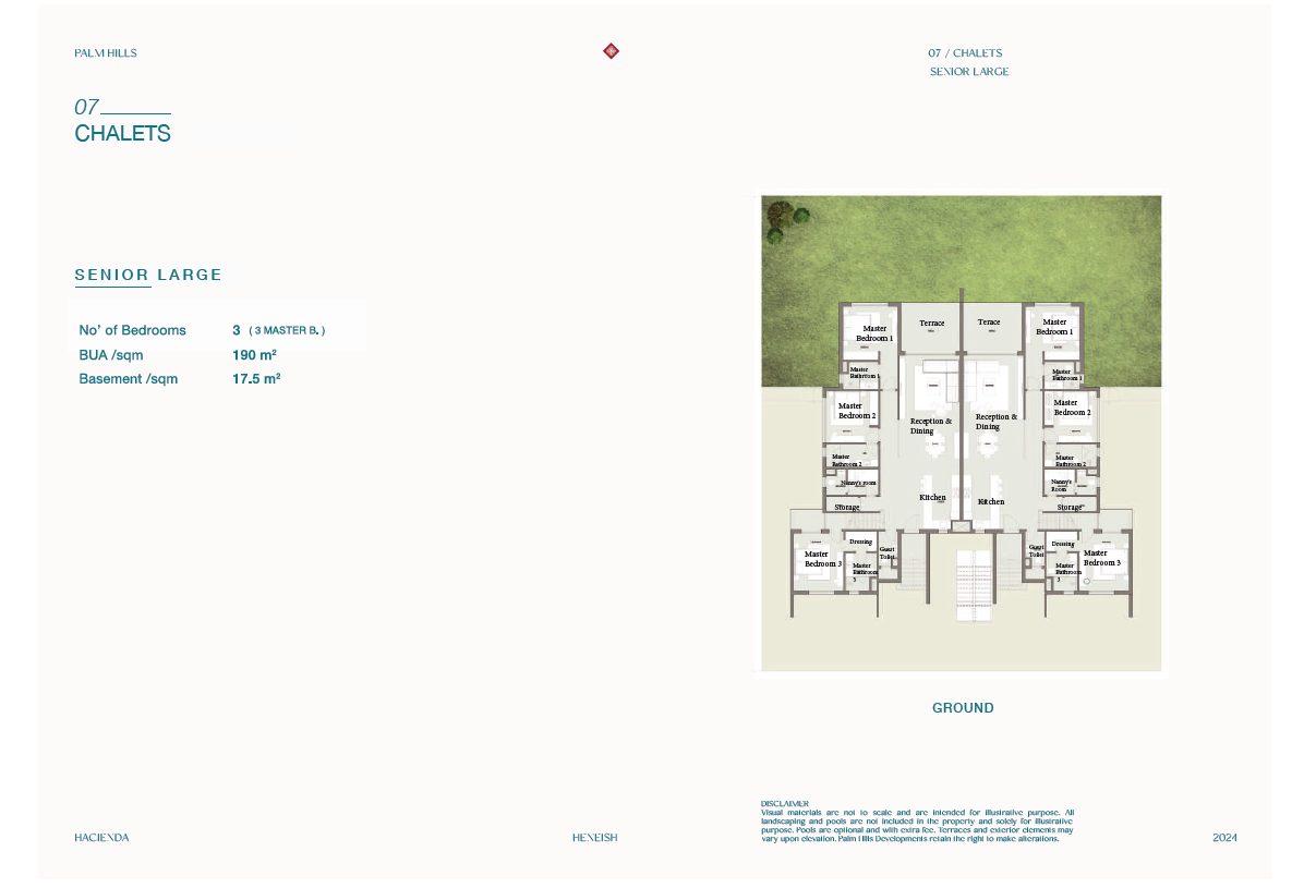 Floor plan for chalet at Hacienda Heneish