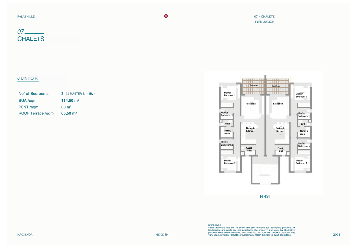 Floor plan for chalet at Hacienda Heneish