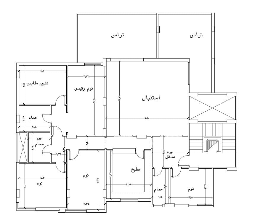 Floor plan for apartment at Zayed Regency