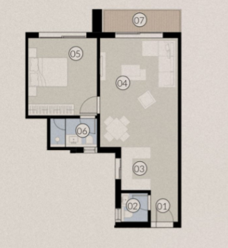 Floor plan for chalet at Silversands