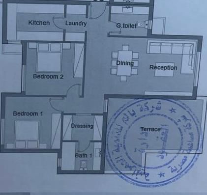 Floor plan for penthouse at Badya