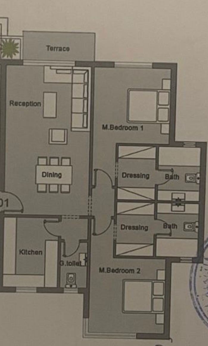 Floor plan for apartment at Badya