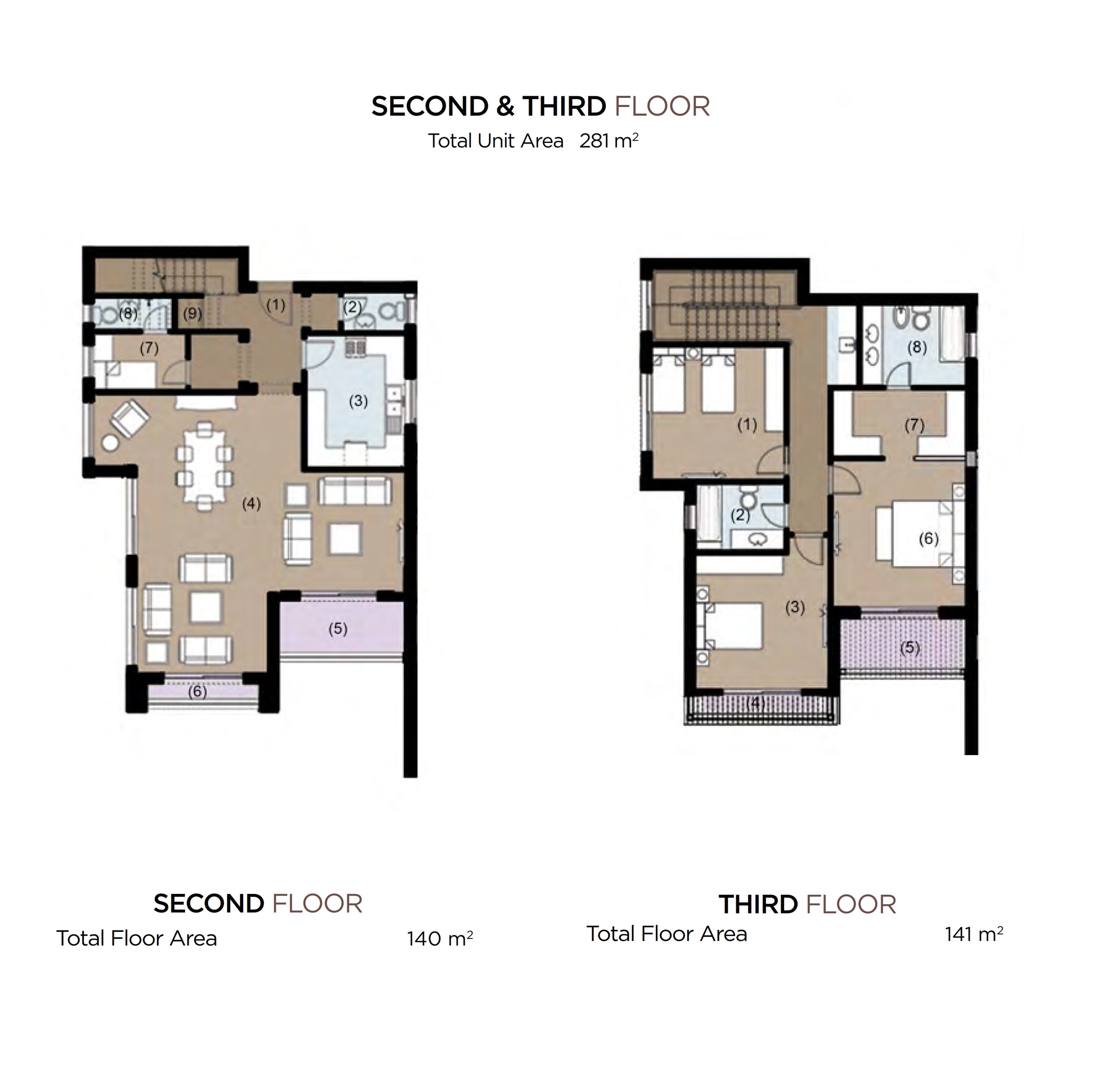 Floor plan for duplex at New Giza