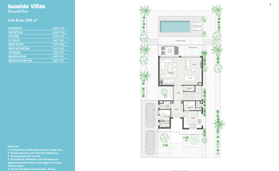 Floor plan for villa at Summer