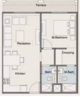 Floor plan for chalet at Telal Sokhna
