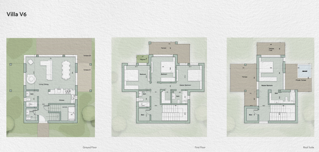 Floor plan for villa at Il Monte Galala