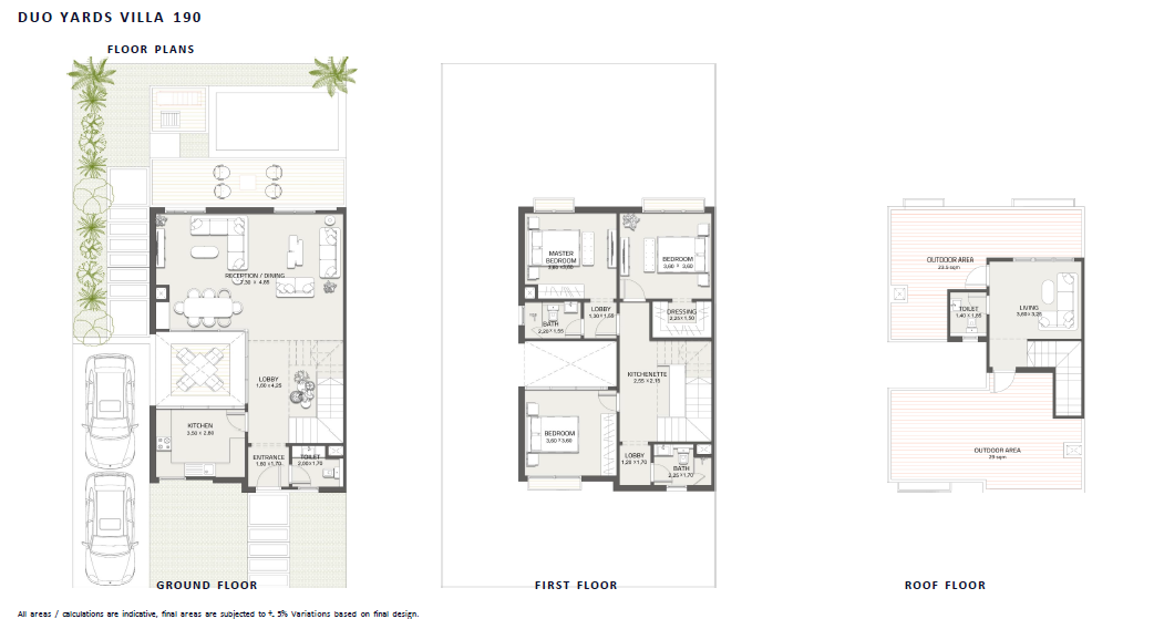 Floor plan for villa at At East