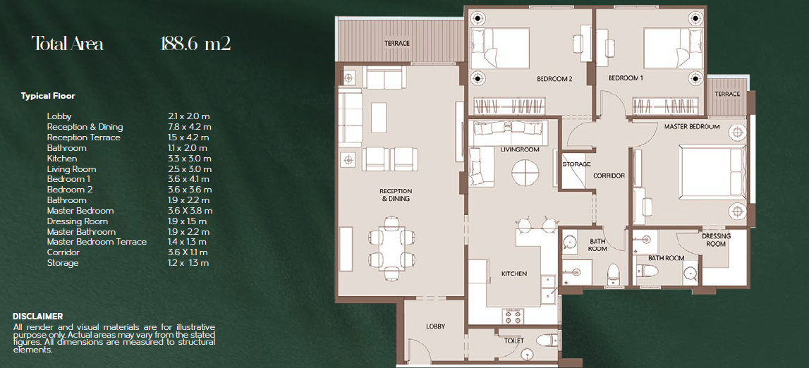 Floor plan for apartment at Kardia