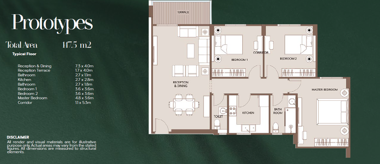 Floor plan for apartment at Kardia