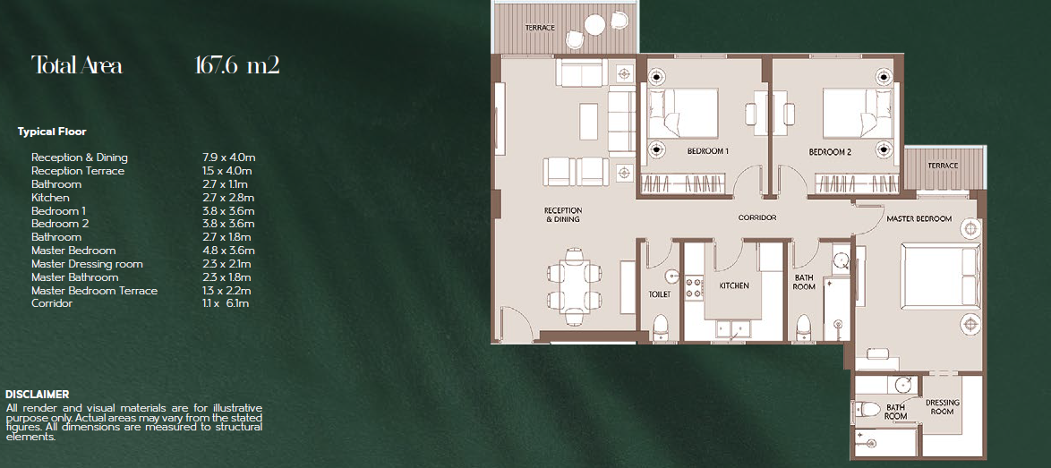 Floor plan for apartment at Kardia