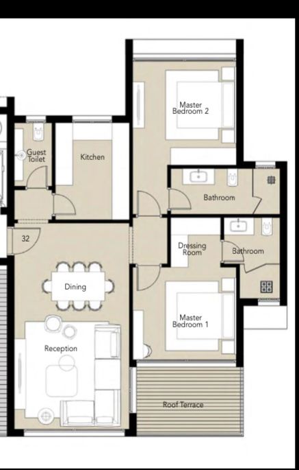 Floor plan for apartment at Lake View