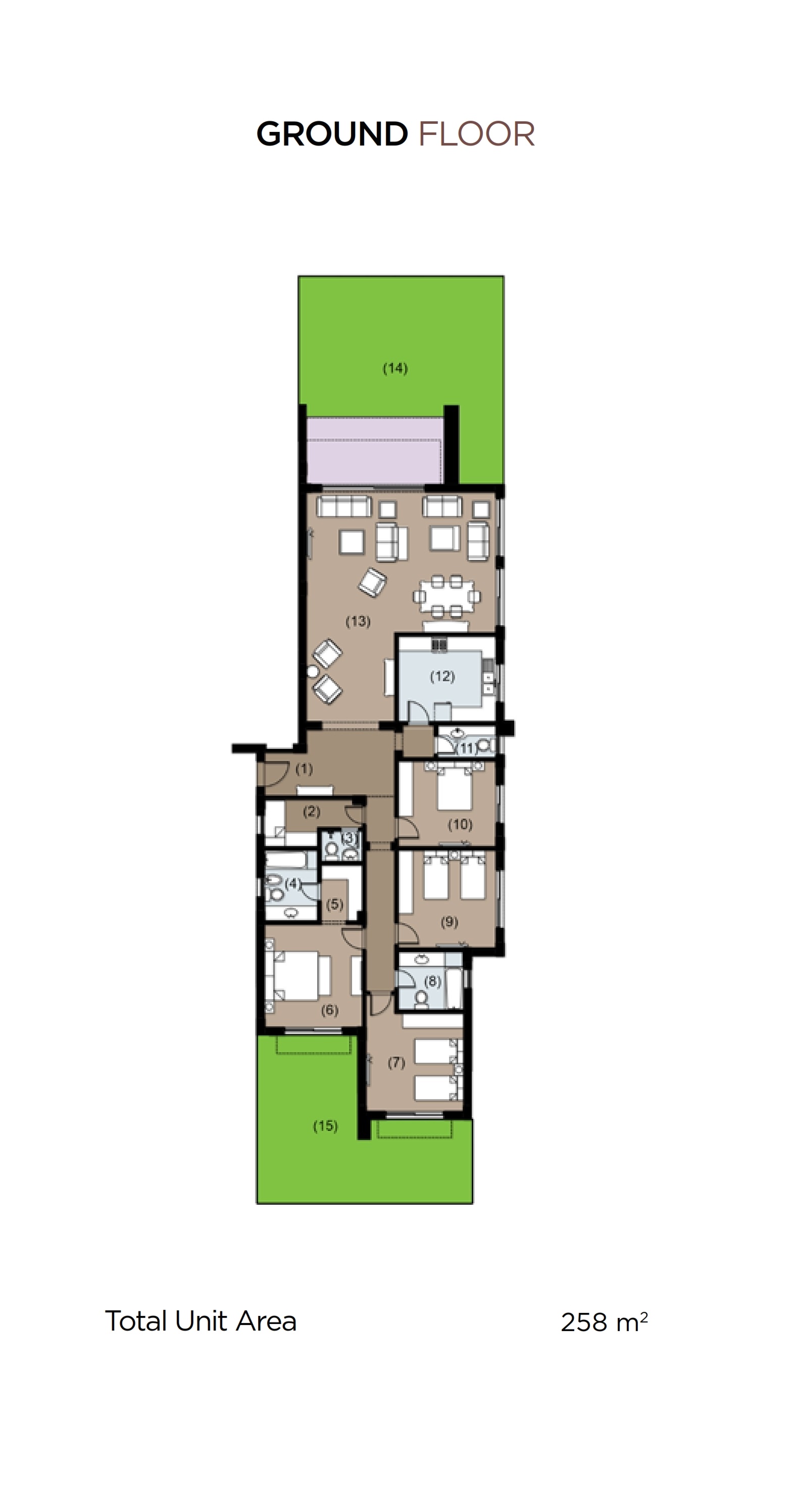 Floor plan for apartment at New Giza