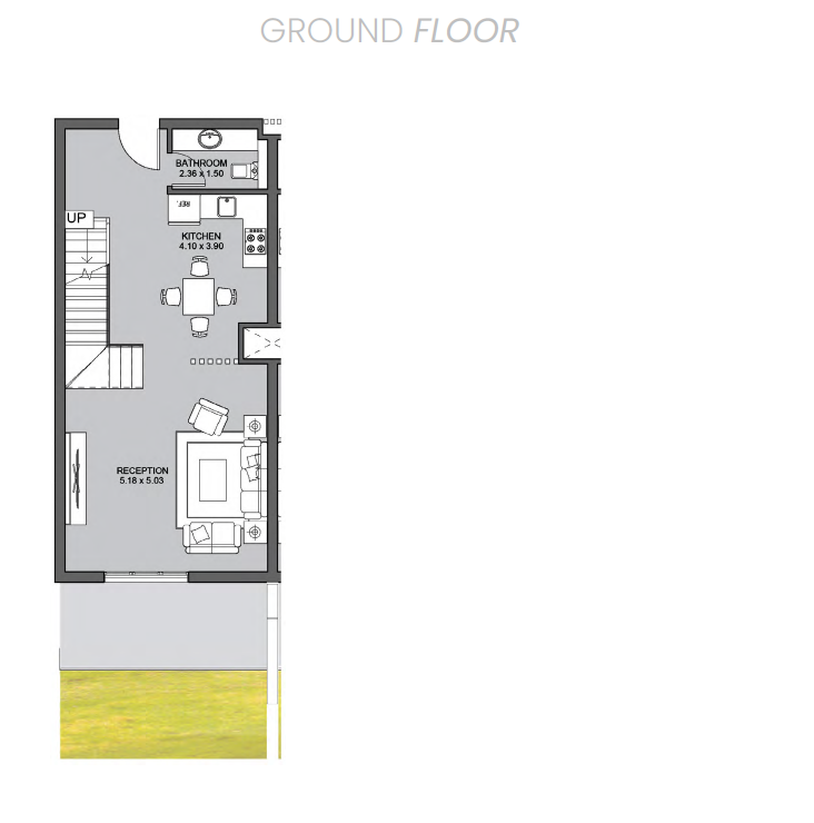 Floor plan for townhouse at Direction White