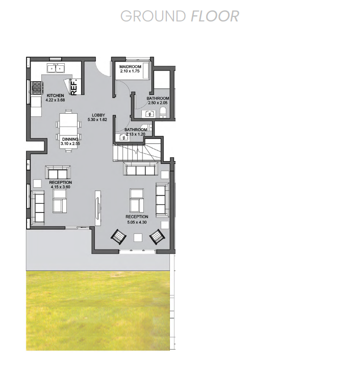 Floor plan for townhouse at Direction White