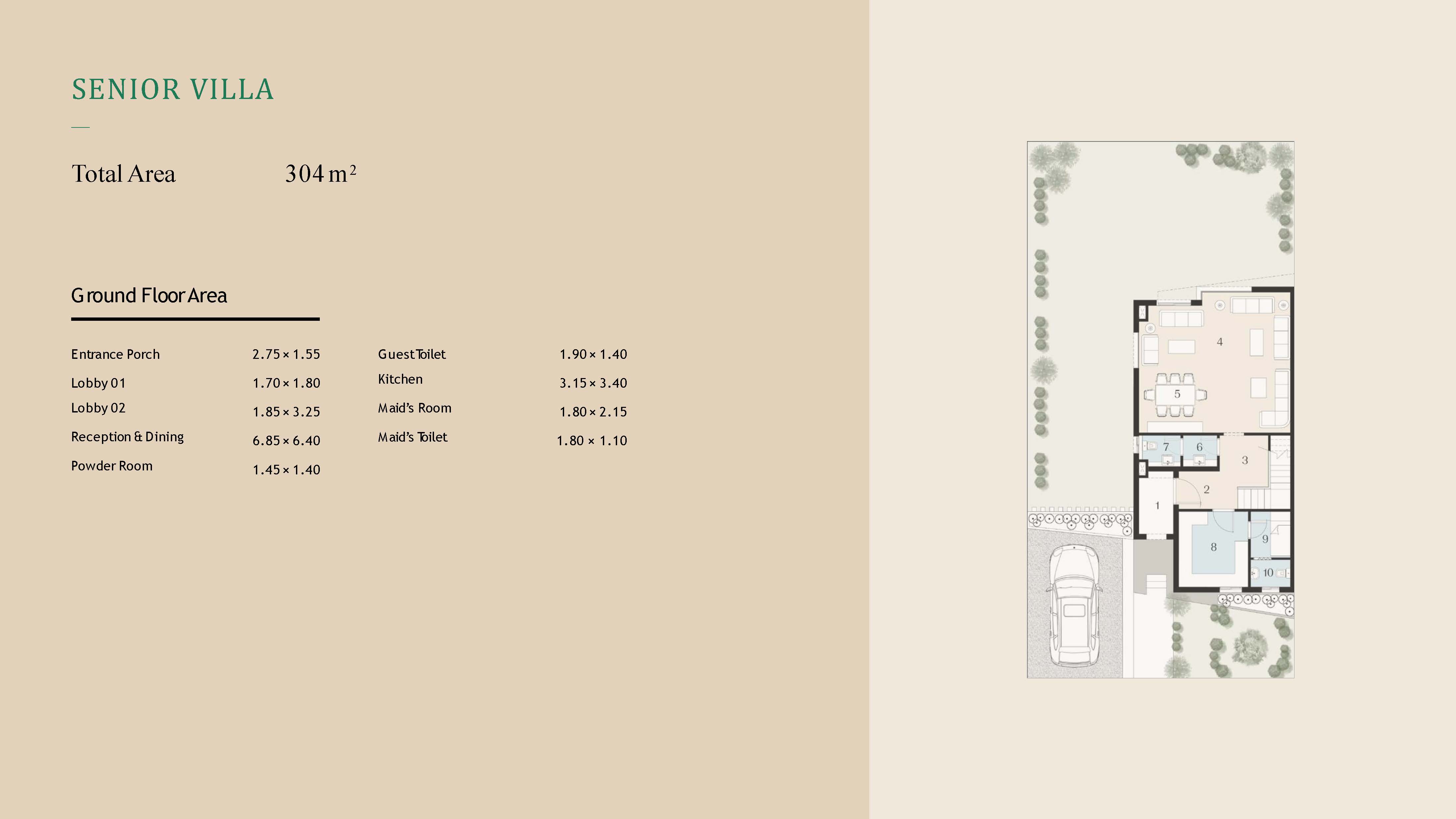 Floor plan for villa at The Brooks