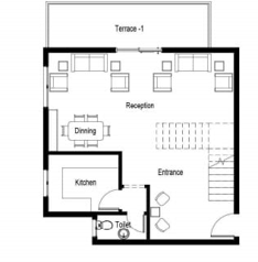 Floor plan for duplex at Sarai
