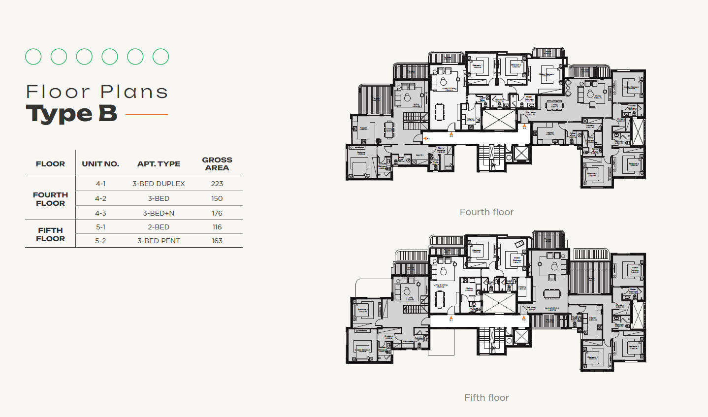 Floor plan for duplex at O West Orascom