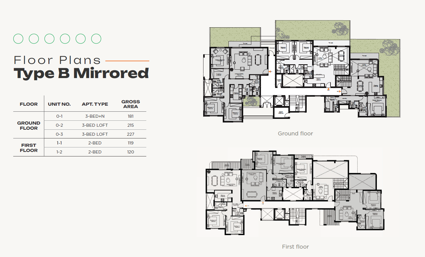 Floor plan for duplex at O West Orascom