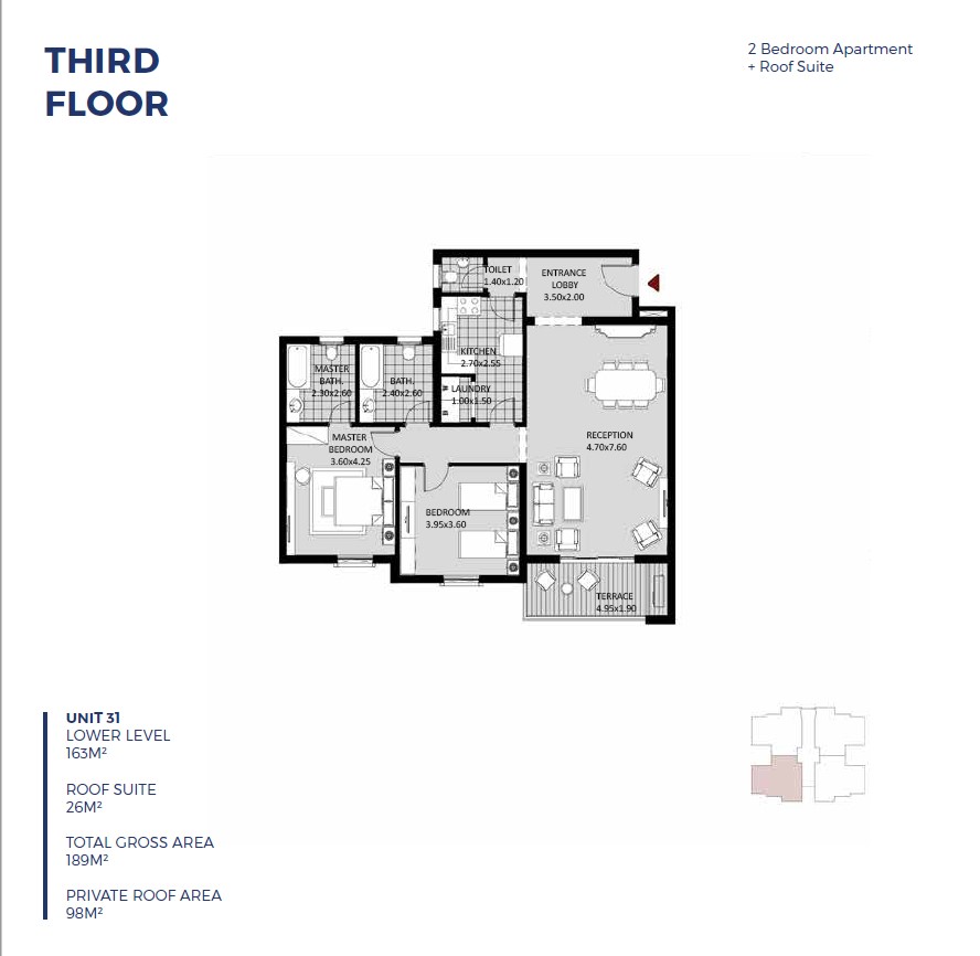 Floor plan for apartment at October Plaza