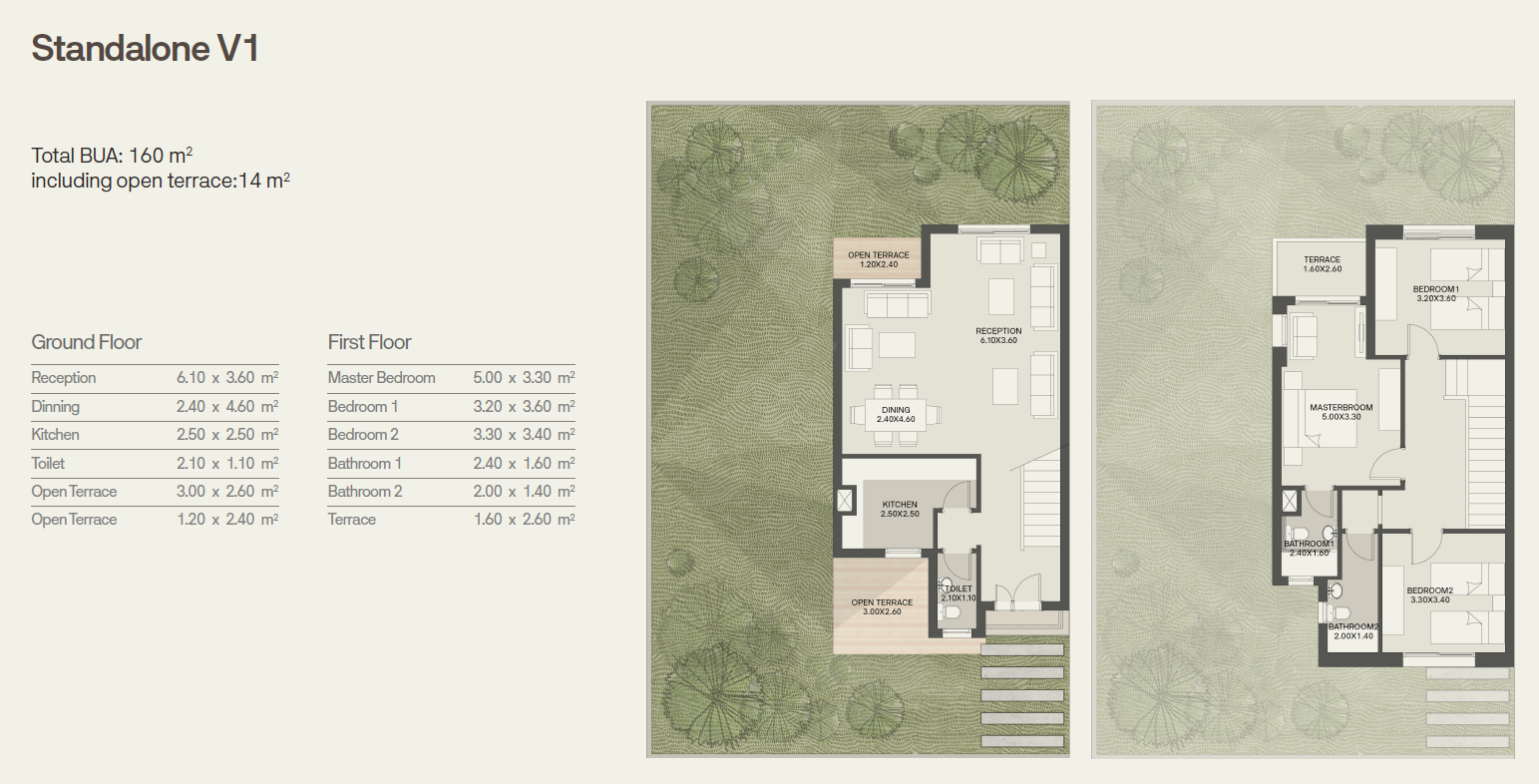 Floor plan for villa at Taj City
