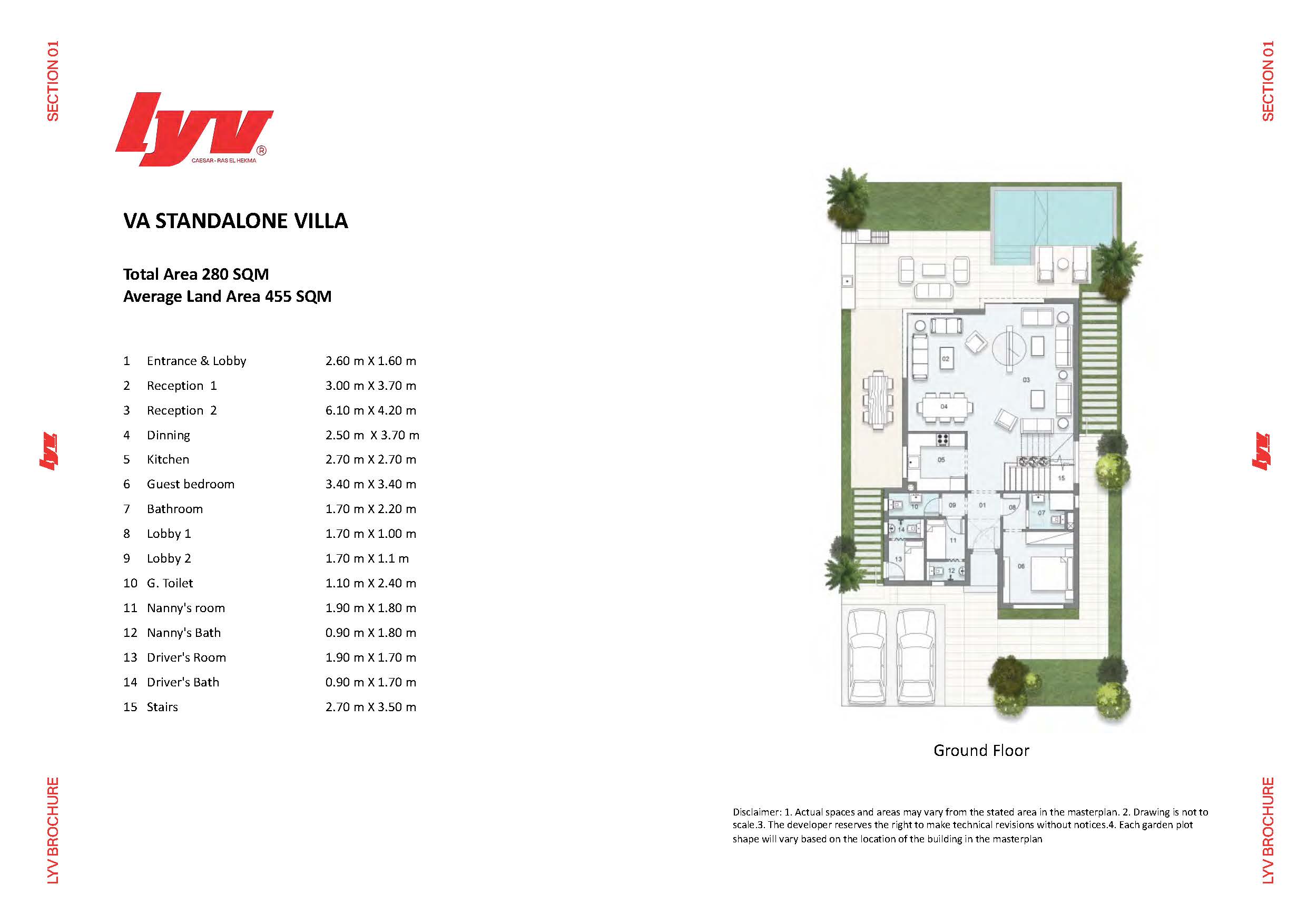 Floor plan for villa at Lyv Caesar - Ras El Hekma