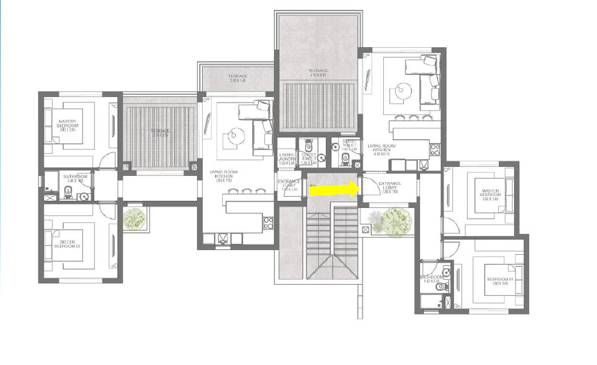Floor plan for apartment at Makadi Heights