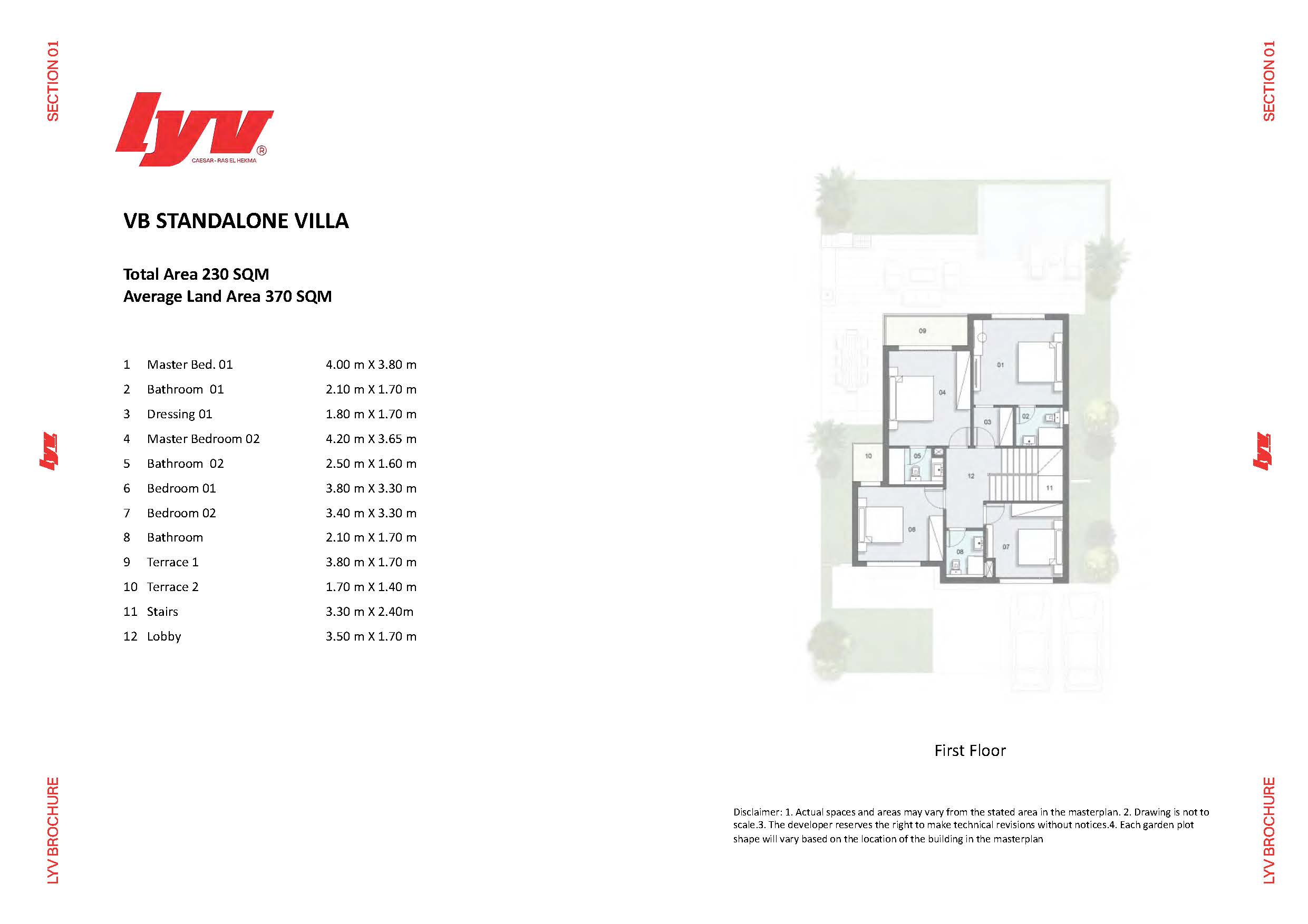 Floor plan for villa at Lyv Caesar - Ras El Hekma