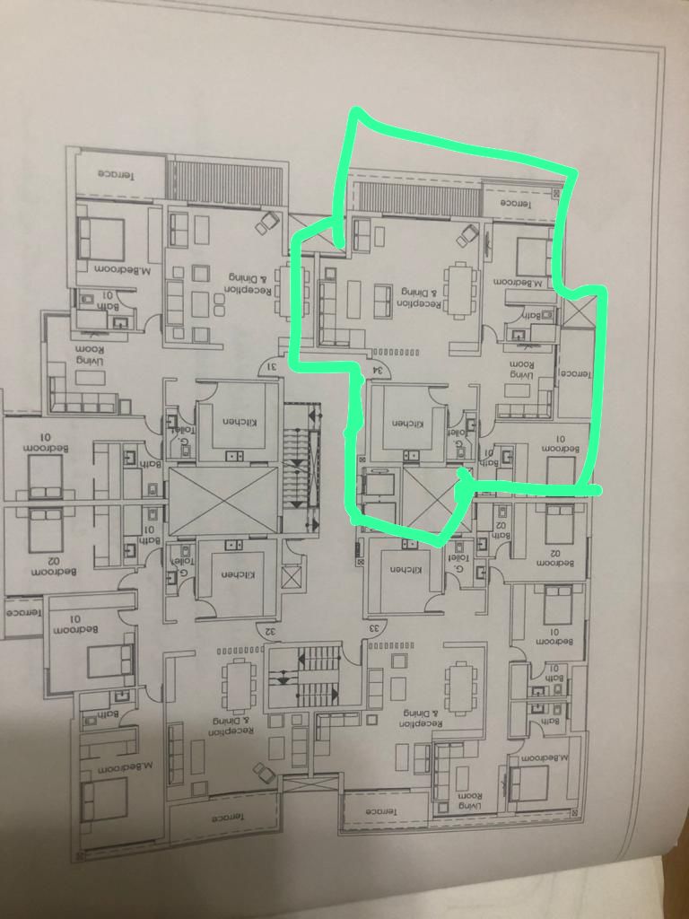 Floor plan for apartment at Palm Hills New Cairo
