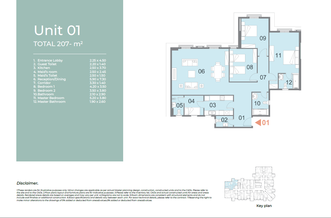 Floor plan for apartment at Il Latini City Edge