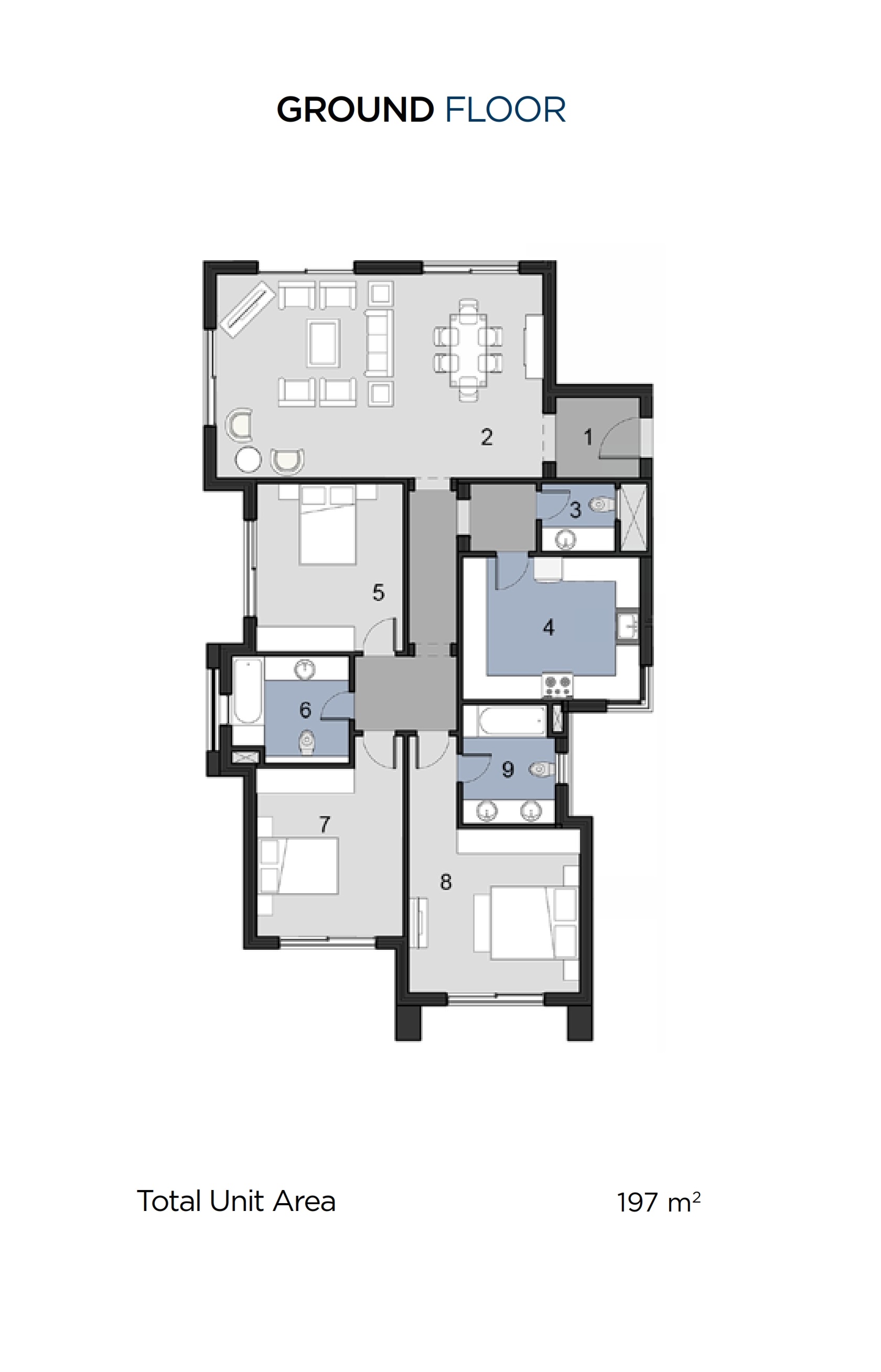 Floor plan for apartment at New Giza