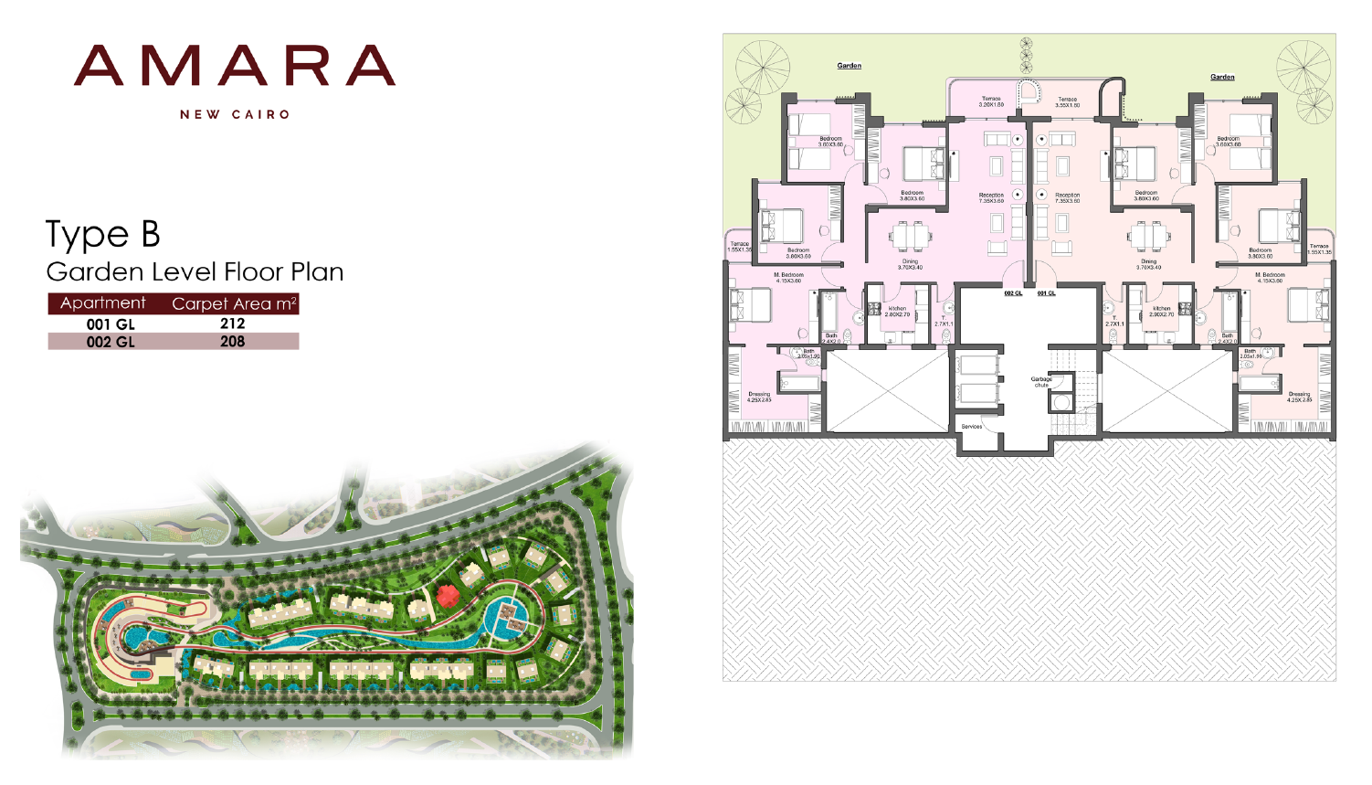 Floor plan for apartment at Amara