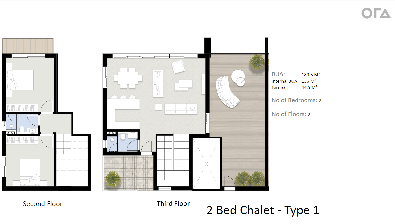 Floor plan for duplex at Silversands