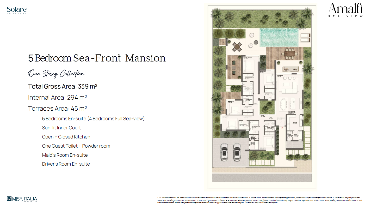 Floor plan for villa at Solare